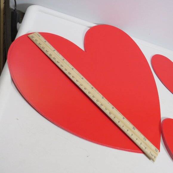 True Red Poster board Weight Gloss Hearts with color on BOTH SIDES - Picture 4 of 6